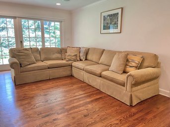 L-shaped Sectional Sofa With Accent Pillows