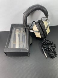 Vintage Juse JT 519 Microphone And Univox Headphones