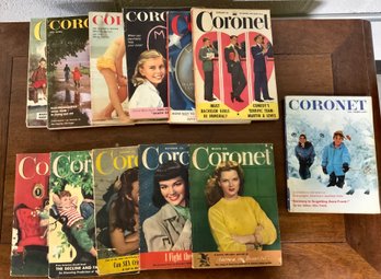 12 Vintage Coronet Magazines ~ 1940s, 1950s & 1960s ~