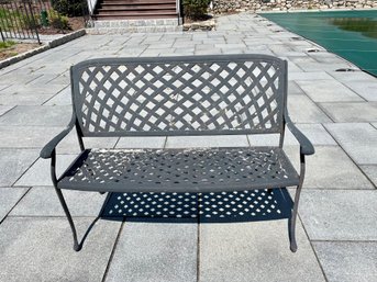 Woven Metal Outdoor Settee