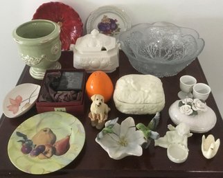 The Assorted Lot, Bowls, Ceramic Keepsake Boxes & Goodies.