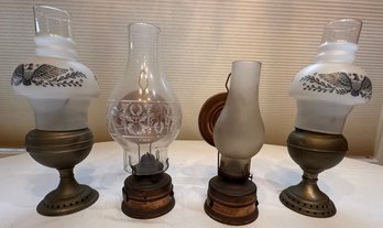 Mixed Match Of 4 Small Oil Lanterns