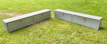 Pair Of Diamond Plate Heavy Duty Truck Bed Tool Boxes