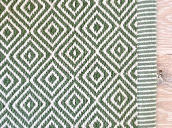 Elizabeth Eakins Large Kasthall Wool Area Rug In Green & Ivory 12 FT