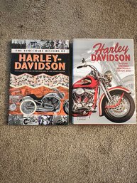 Harley Davidson Timechart History, New Models And Custom Bikes, 2 Hard Covered Books