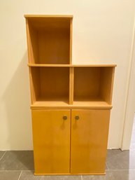 Petite Size German Made Blond Wood Modern Cabinet