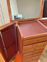 A Powell Vintage Tall Standing Jewelry Chest