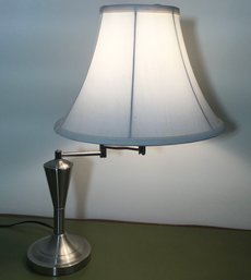 Swing Arm Burnished Nickel Table Lamp