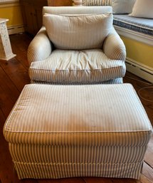 Arm Chair & A Half With Matching Ottoman