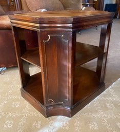 Leather Topped Wooden Book Table