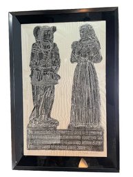 Print Of -Brass Rubbing: William Thynne And Anne