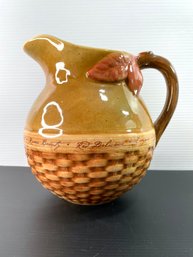 Apple Themed Woven Look  Pitcher