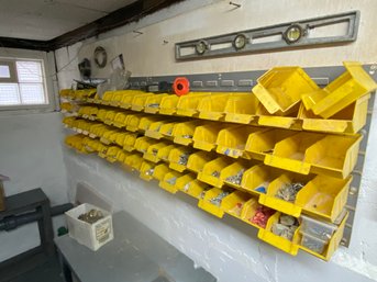 GIANT LOT - YELLOW BINS SYSTEM WTH ALL CONTENTS INCLUDED **see Al Pics