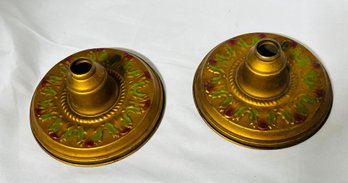 Matching Set Of 2 Metal 30-40s Ceiling Lighting Covers