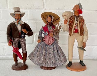 Lot Of Three Figurines By S Peirano & S Jouglas