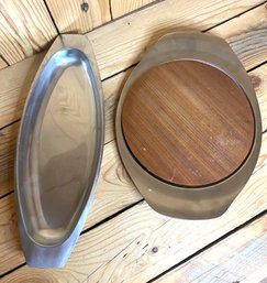 2 Denmark Stainless Steal Platters