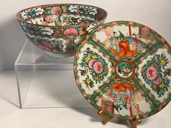 Rose Medallion Bowl & Serving Bowl