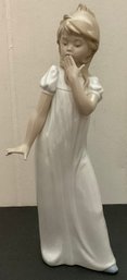 NAO By Lladro Girl Yawing Figurine, Tall #230