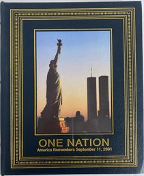 Beautiful Leather Bound America Remembers 9/11 Book