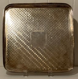 Antique, Vintage Gated Square Silver Plated Tray.