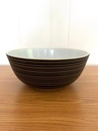 Black & Brown Swirling Lines Large Vintage Pyrex Bowl