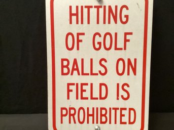 Golf  Ball Sign Metal