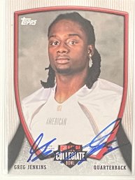 2013 Topps Collegiate Bowl Greg Jenkins Autographed Rookie Card #22