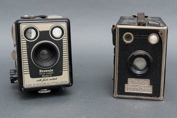 Pair Of Vintage Box Cameras - Kodak And Balda