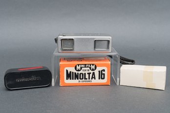 Vintage Minolta 16 Miniature Camera With Rokkor Lens F2.8/22mm