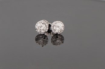 **CERTIFIED** 1.2 Carat Total Weight Diamond Stud Earrings