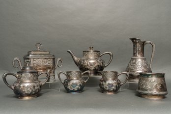 Collection Of Assorted James W Tuft Silver Plated Ware