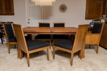 Set Of Eight Beautifully Crafted E.J. Victor Wood Dining Chairs