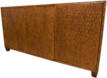 Vintage E.J. Victor Cuban Style Hand Scooped Wood Sideboard / Bar