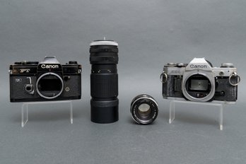 Pair Of Vintage Canon Cameras