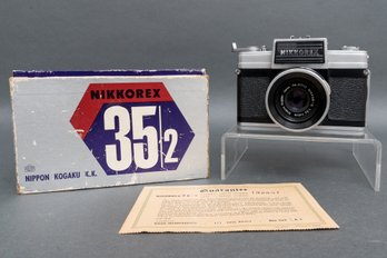 Vintage Nikkorex 35 Camera With Nikkor-Q F2.5/5cm