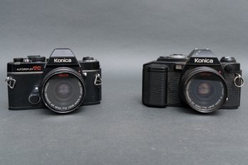 Pair Of Vintage Konica Cameras