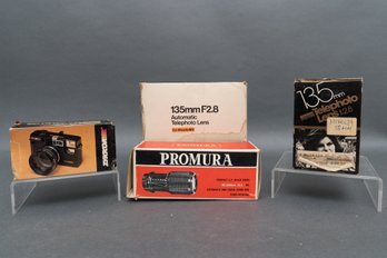 Assorted Vintage Lenses For Minolta Cameras