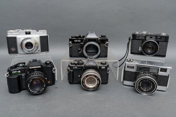 Collection Of Assorted Cameras - Ricoh, Chinon, Fujica, Agfa And More!