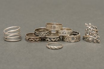 Collection Of Assorted Sterling Silver Rings