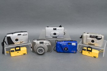 Collection Of Assorted Point And Shoot Cameras