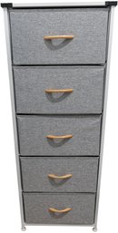 Five Drawer Fabric Vertical Dresser Storage Tower Chest ( 1 Of 4 )