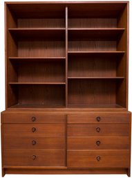 Borge Mogensen Ab Karl Andersson & Soner Mid-century Scandinavian Teak Bookcase With Eight Drawers