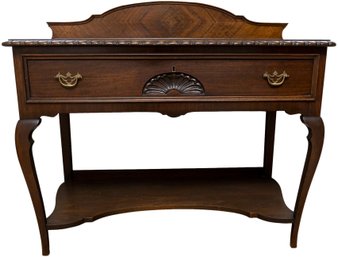 Early 20th Century Rococo Style Walnut Serving Buffet Table