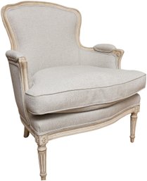 Beautifully Reupholstered Louis XI Style Bergere Chair