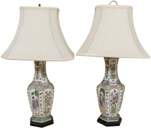 Pair Of Chinese Porcelain Table Lamps