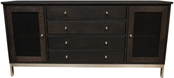 Room & Board Console With 2 Cabinets And 4 Drawers