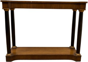 Drexel Empire Style Console Table With Ebonized Columns