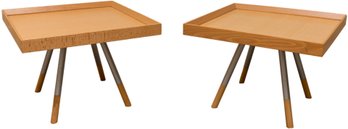 Pair Of Low Square End Tables