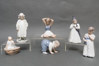 Collection Of Six Royal Copenhagen Porcelain Figurines