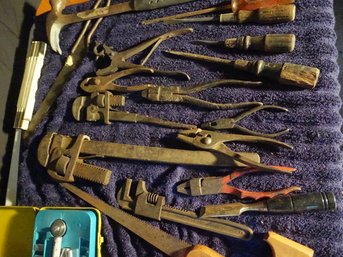 Vintage And Newer Tools And Box